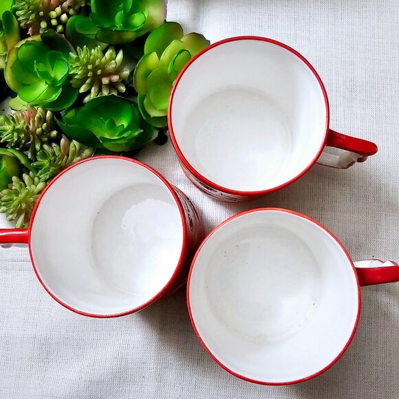 Set 3 - Clay Craft Pastels Floral bone china Espresso Tea Cup Small Orange Mug E - Picture 8 of 8